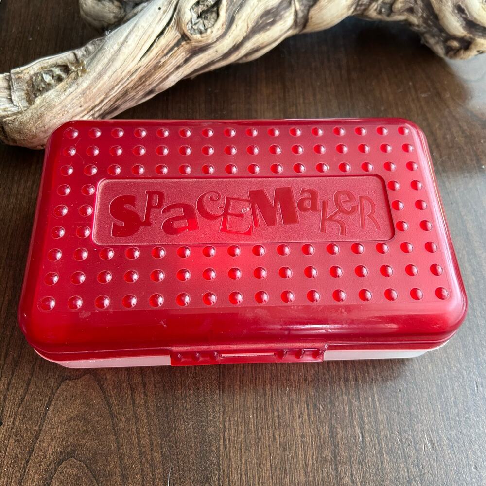 Vintage red spacemaker pencil box